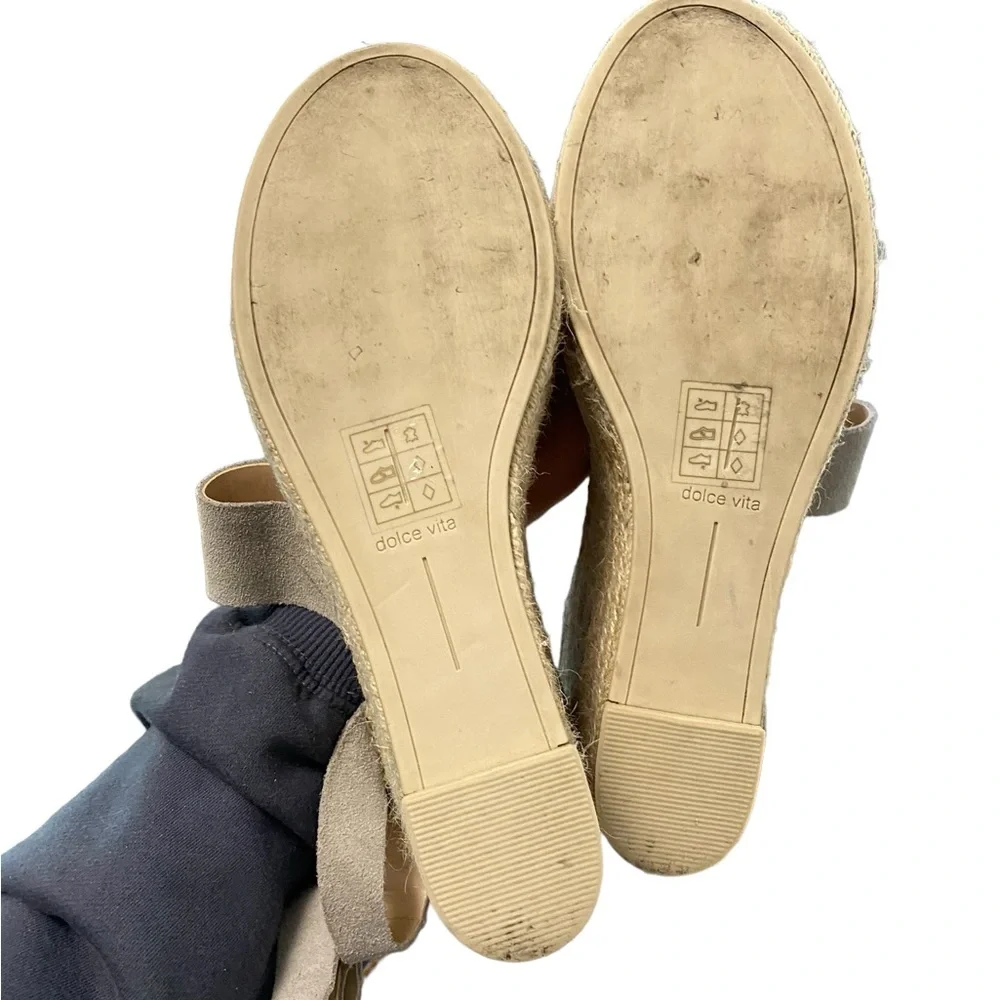 Dolce Vita Shae Platform Espadrille Spring Boho Casual Chic‎ Wedge Sandal Gray